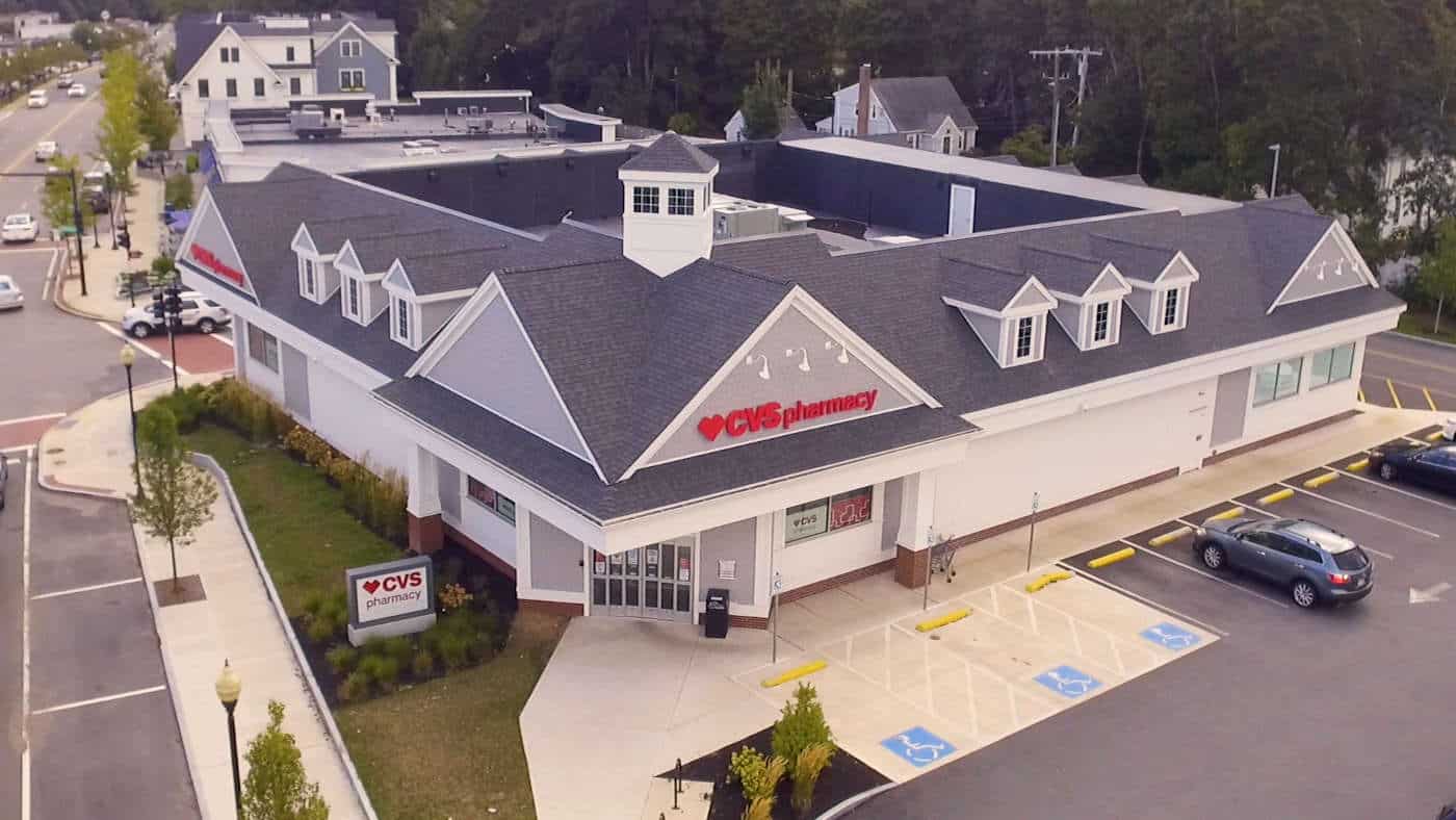 Overhead view of CVS